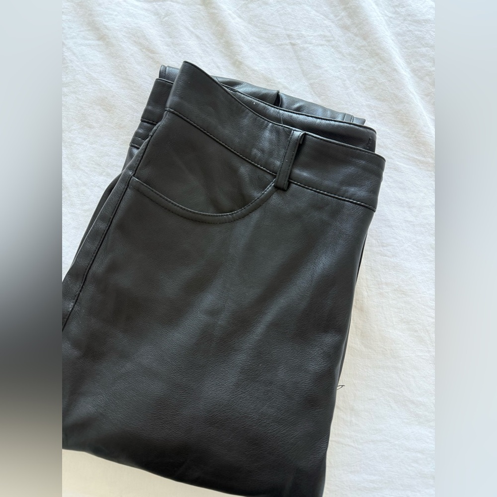 Black Faux Leather Pants